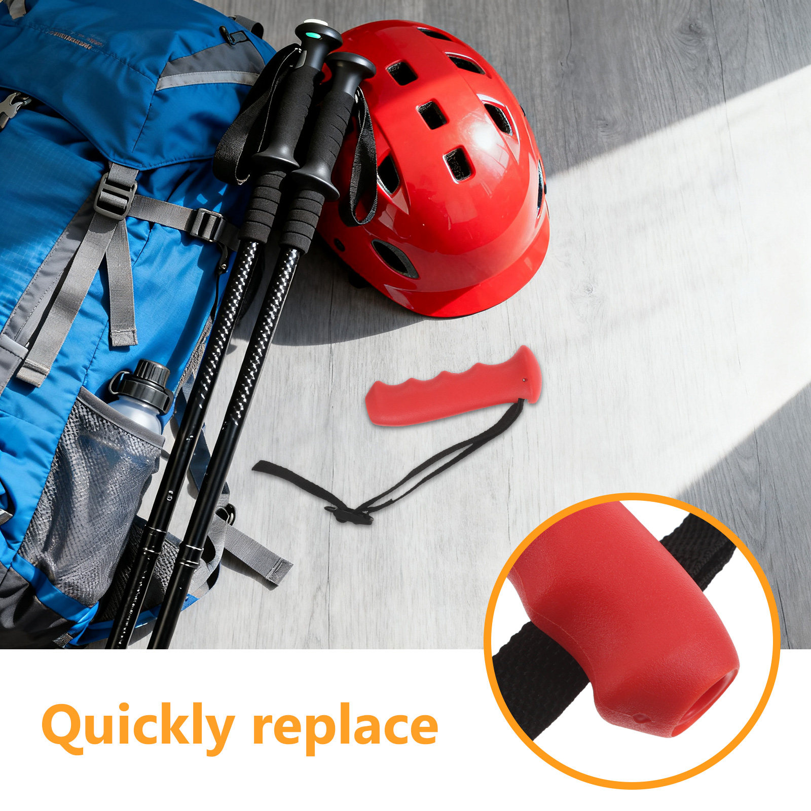 Red Cane Handle Grip Replaceme - đánh giá và giá Outdoor Sport Climbing Gear
